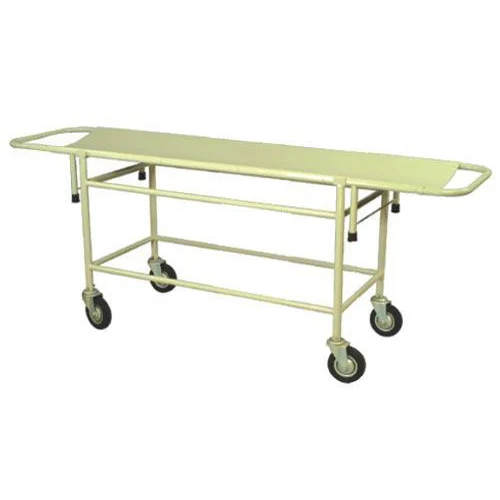 Stretcher Trolley - Durable Steel, 2100 mm x 550 mm x 1000 mm Size | Indian Style, Ideal for Hospital Transport