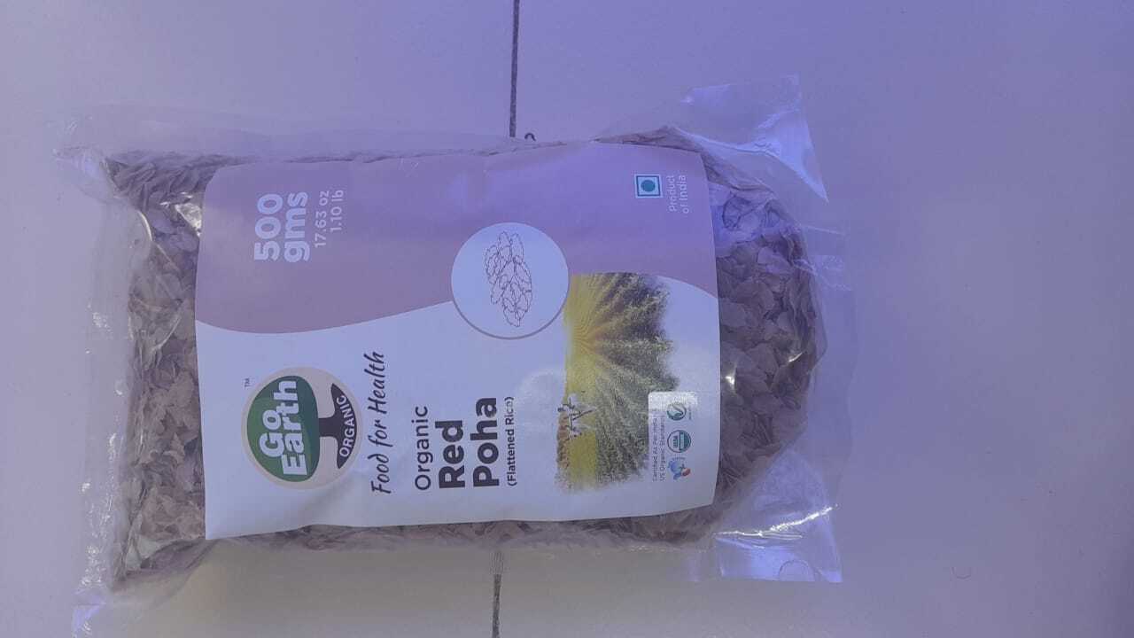 Organice Red Rice Poha/flattened - Color: White