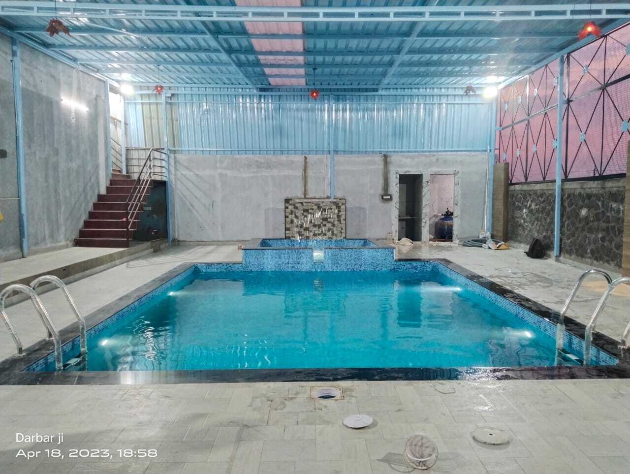 Indoor Swimming Pool - Concrete/tile Construction, Variable Dimensions , Purple Finish, Sand/cartridge Filtration, Heater/chiller Temperature Control