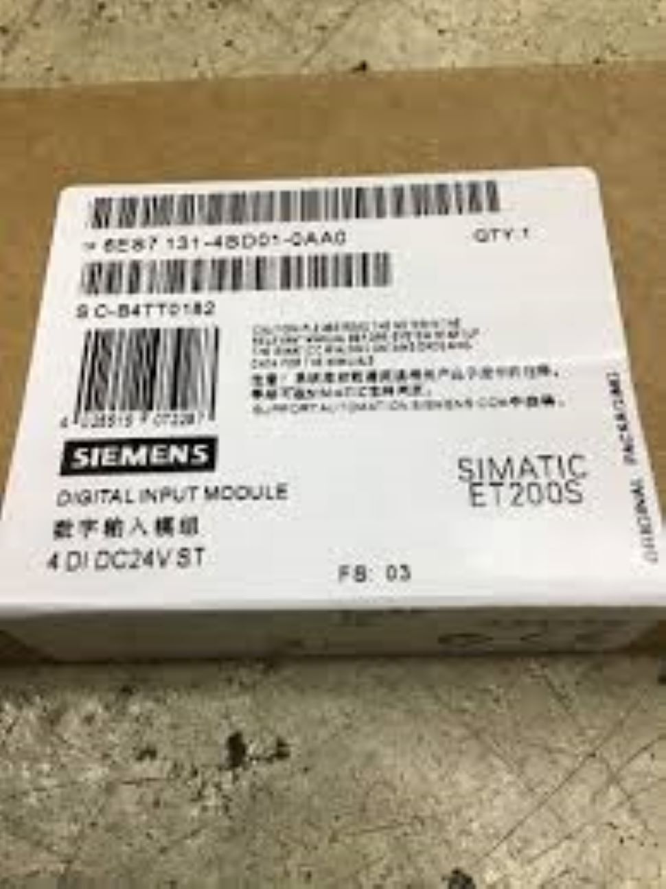 6es7131-4bd01-0aa-siemens Programmable Logic Controller - Dimension (L*w*h): 8