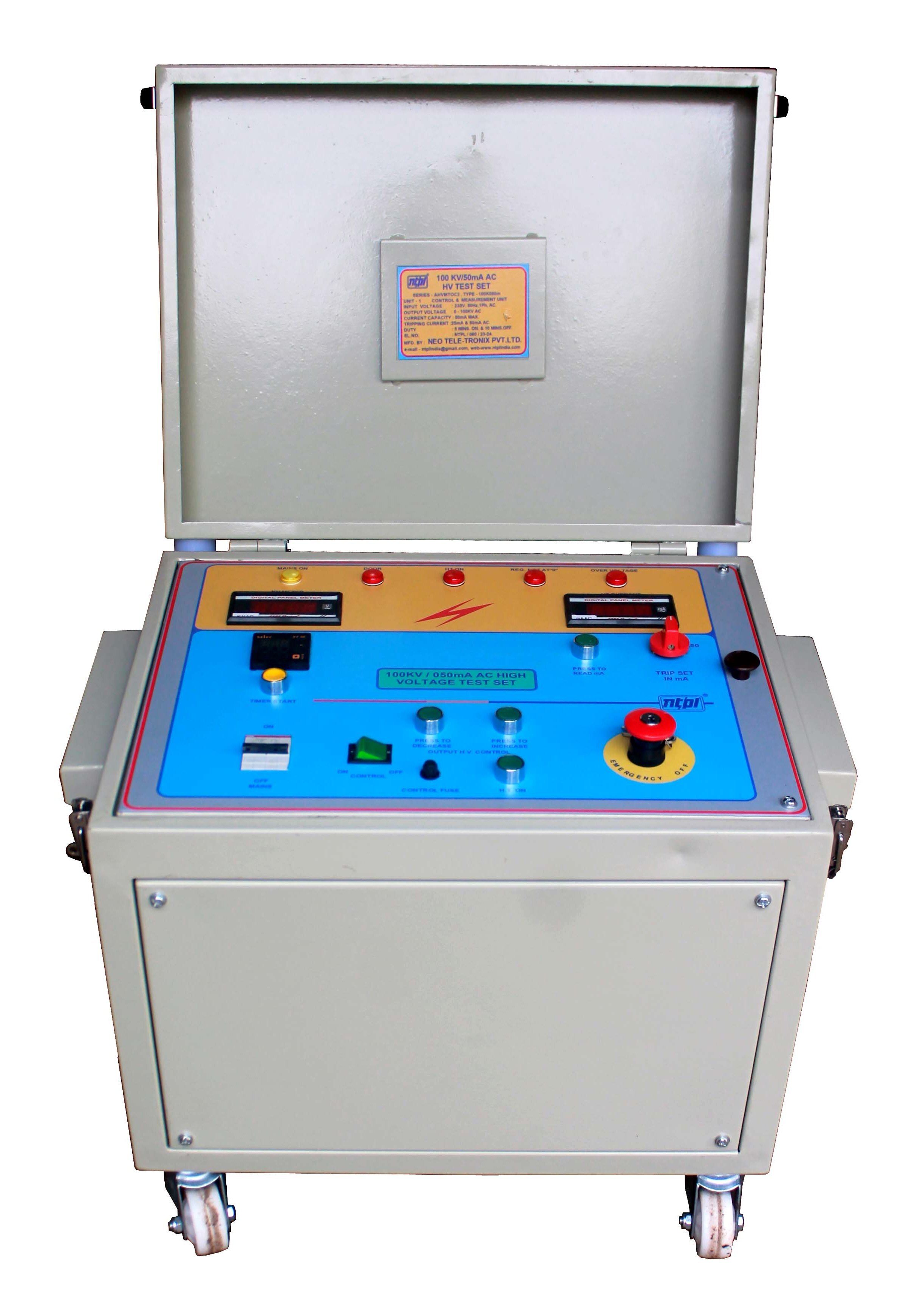 100kv100ma Ac Hv Test Set - Measuring Voltage Range: Continuously Variable From 0 To 100 Kv. Volt (V)