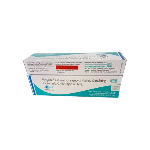 6Mg Pegylated R-Human Granulocyte Colony Stimulating Factor Injection Recommended For: To Prevent The Destruction Of White Blood Cells