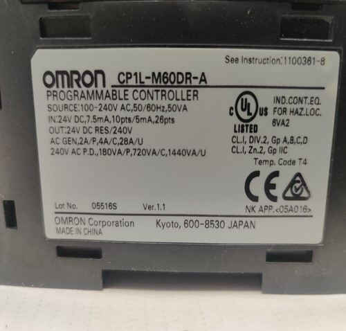 Omron Cp1l-m60dr-a Programmable Controller
