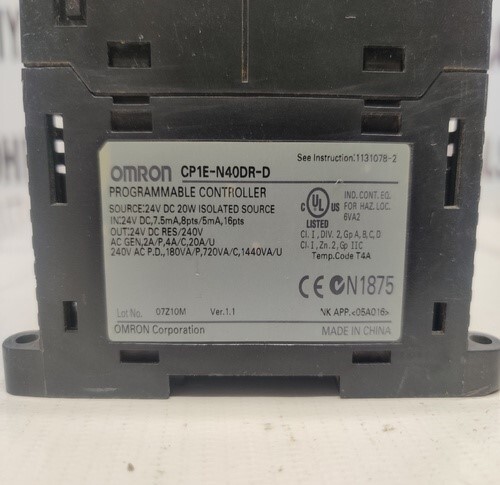 Omron Cp1e-n40dr-d Programmable Controller