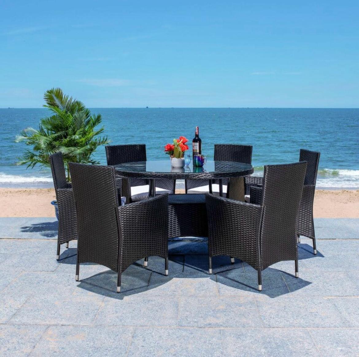 Rattan & Wicker Dining Set No Assembly Required