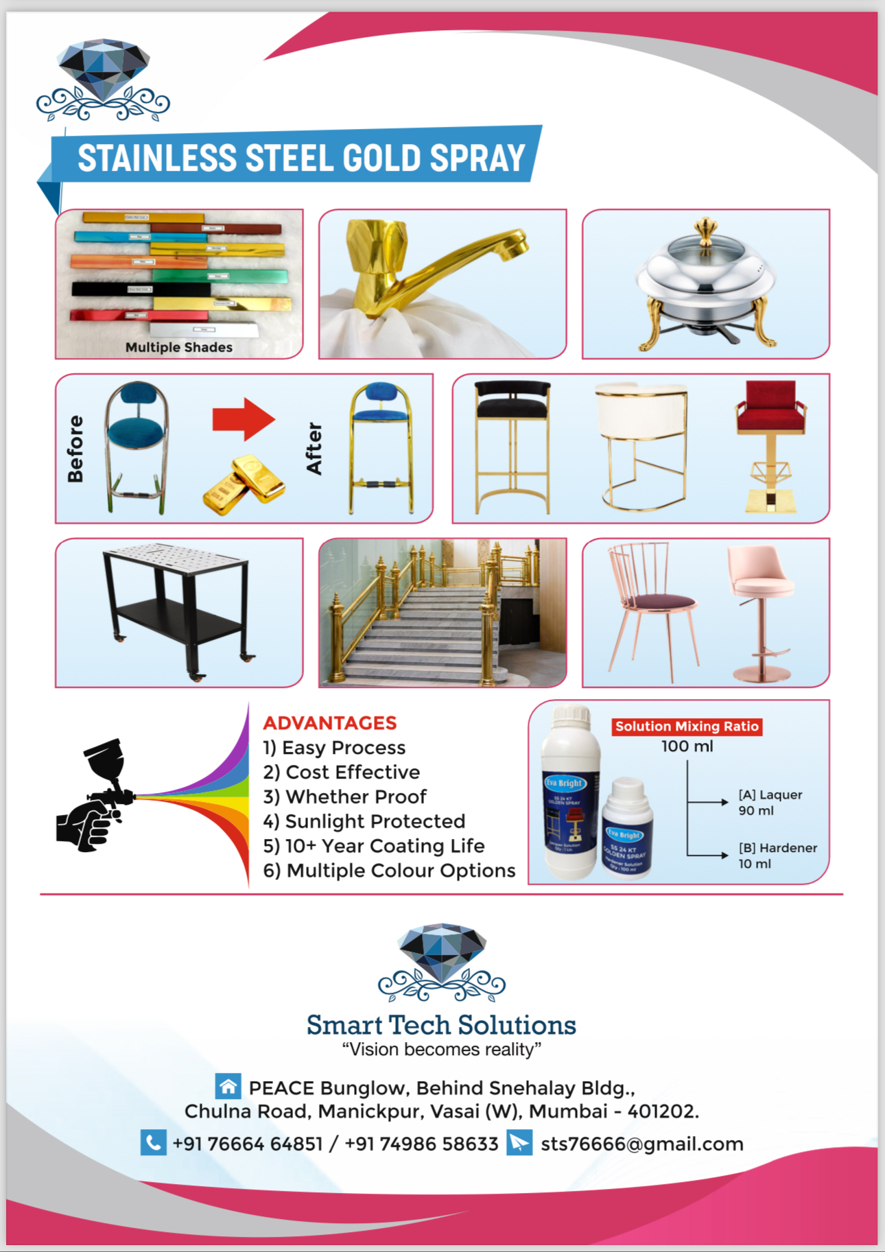 Eva Bright Silver Spray Application: Industrial