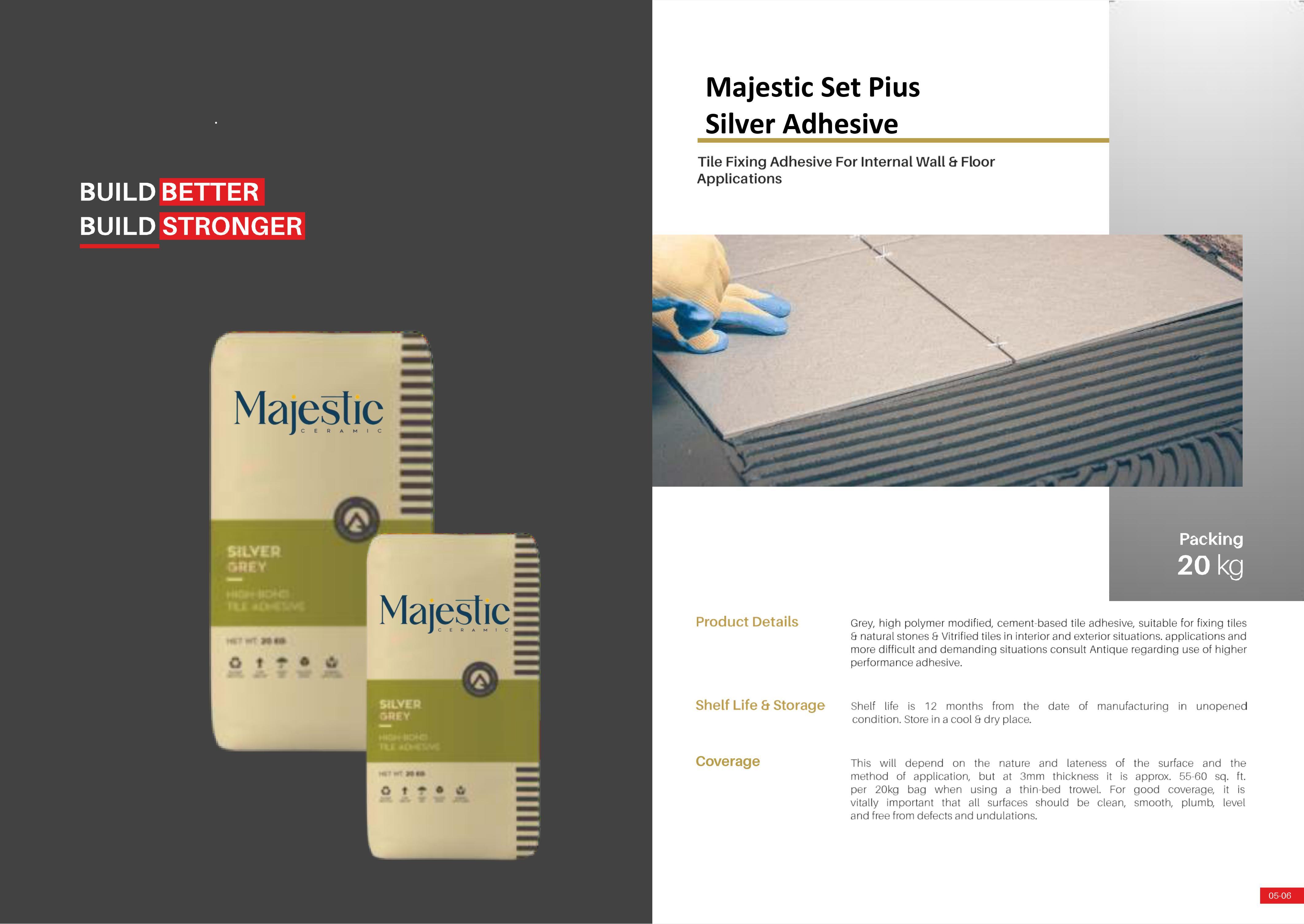 Copper Adhesive Cement - Adhesive Cement 20 Kilograms (Kg) | Ideal For Internal Floor Tile Applications Versatile Bonding Solution