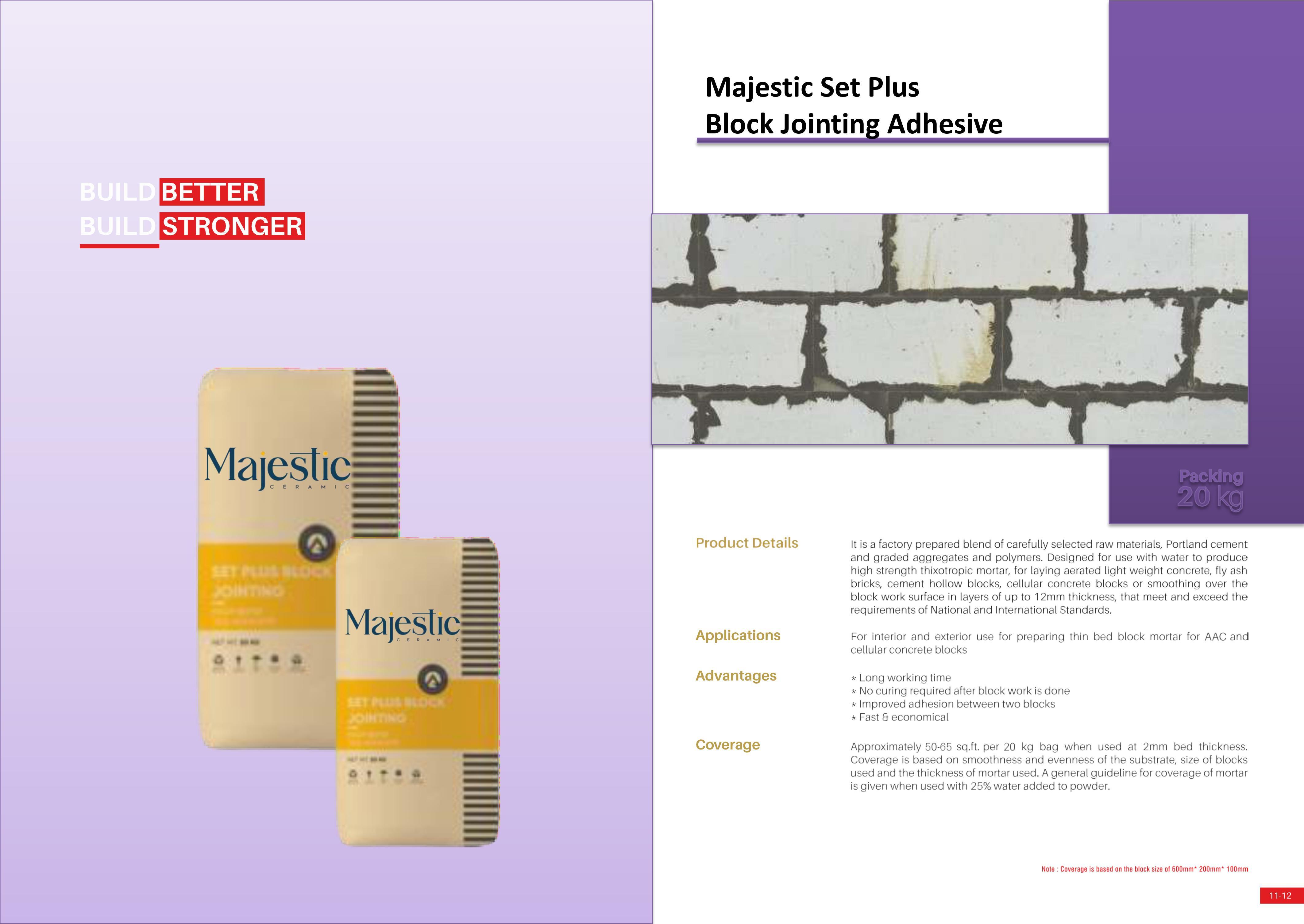 Copper Adhesive Cement - Adhesive Cement 20 Kilograms (Kg) | Ideal For Internal Floor Tile Applications Versatile Bonding Solution