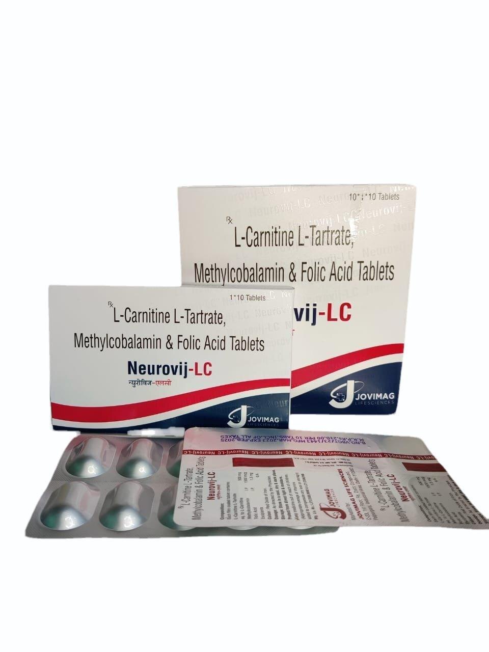 Neurovij-lc:-l Carnitine L Tartrate Methylcobalamin Folic Acid Tablets