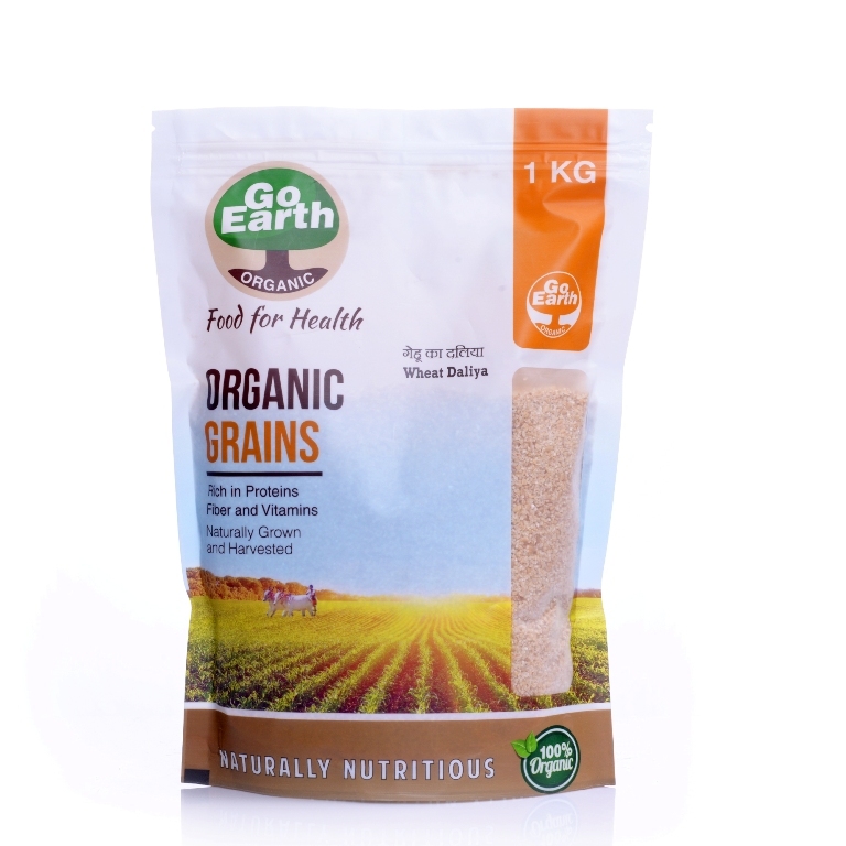 Organic Wheat Daliya - Color: Brown