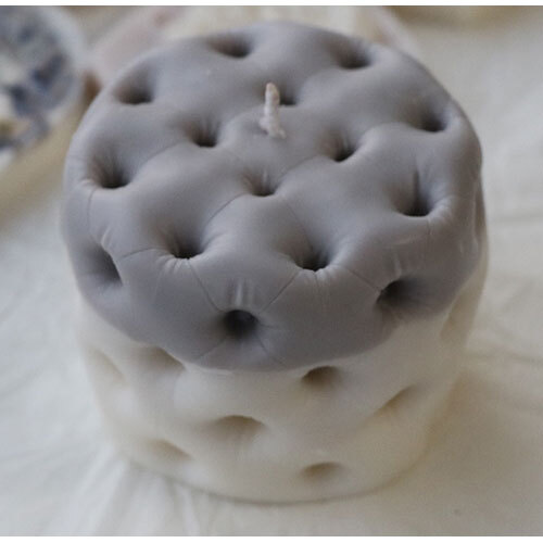 Grey Cushion Candle