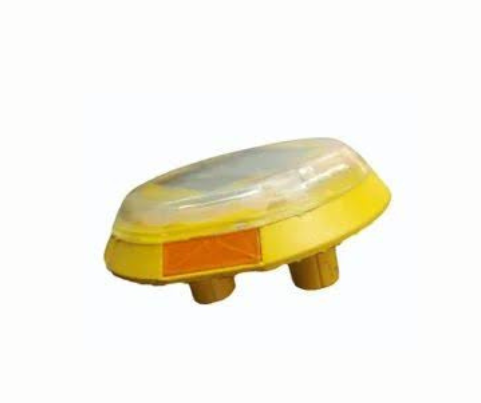 Solar Road Stud - Durable Weather-resistant Polycarbonate, Different Size, Yellow | Solar-powered With High-intensity Led Lights, Automatic Dusk-to-dawn Sensor, Easy Installation