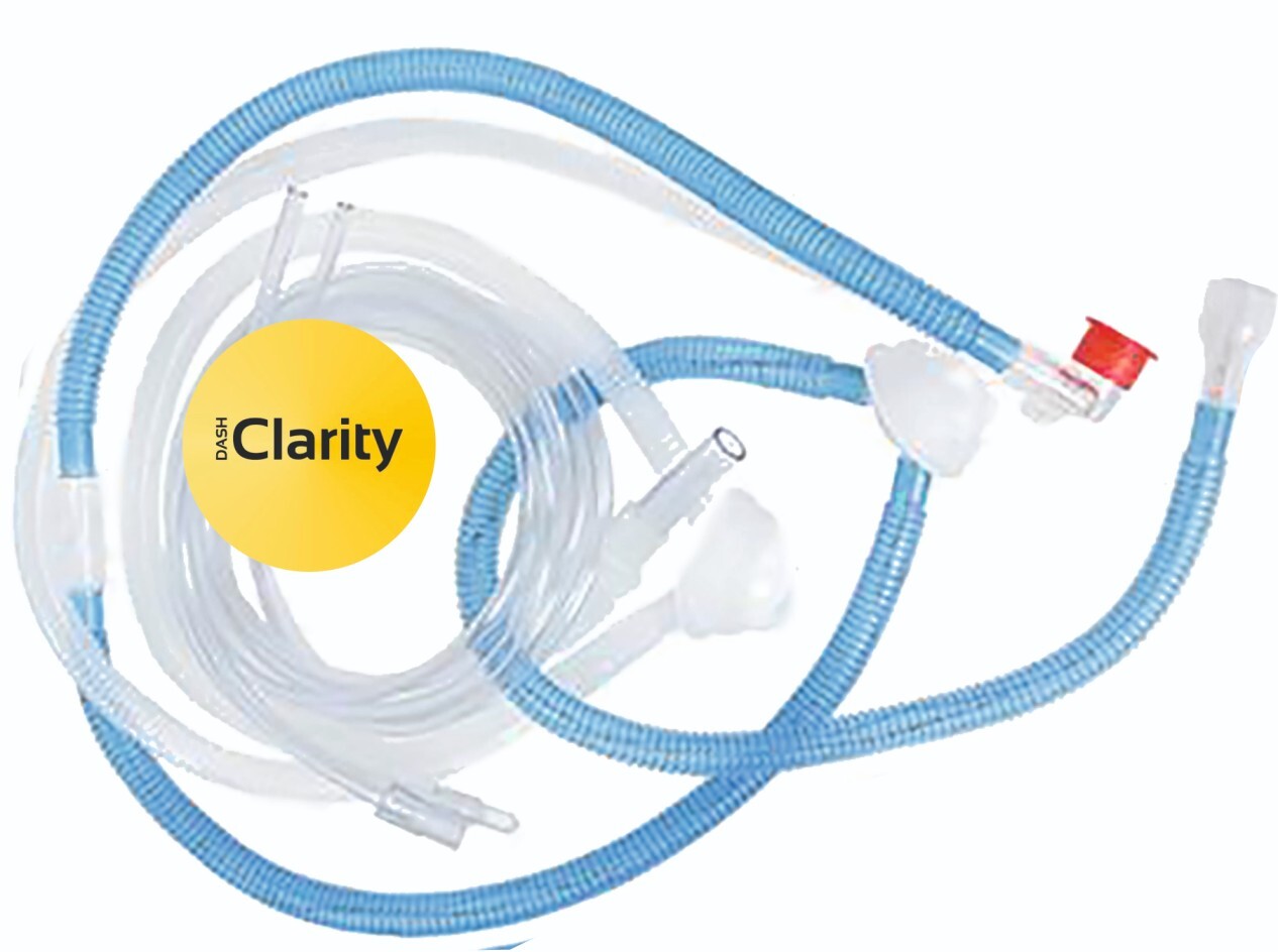 Infant Breathing Circuit - Plastic, Blue Transparent/white Transparent | Dual Water Trap For Advanced Humidity Control And Optimal Ventilation
