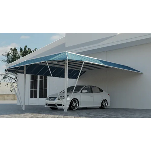 Mild Steel Prefabricated Parking Shed - Steel, PVC Panel, PU Panel | MS Roof, PVC Door, Sliding Window, Custom Color Options