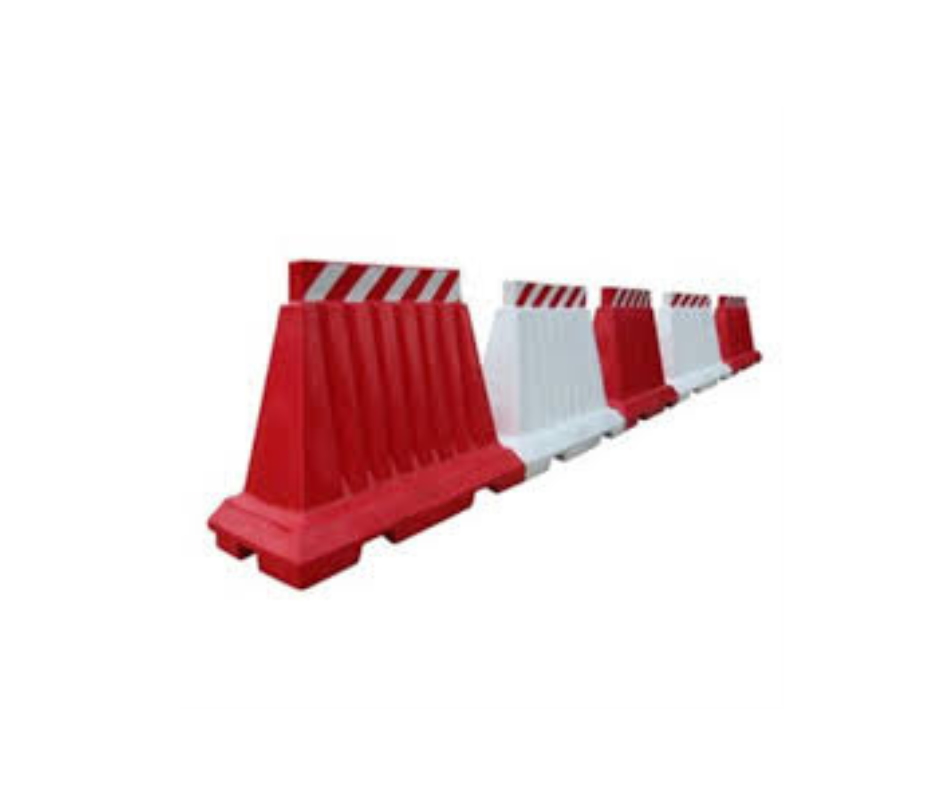 Road Barrier - Metal, Various Sizes Available | Red And White, Weather-resistant, Reflective Strips For Enhanced Visibility