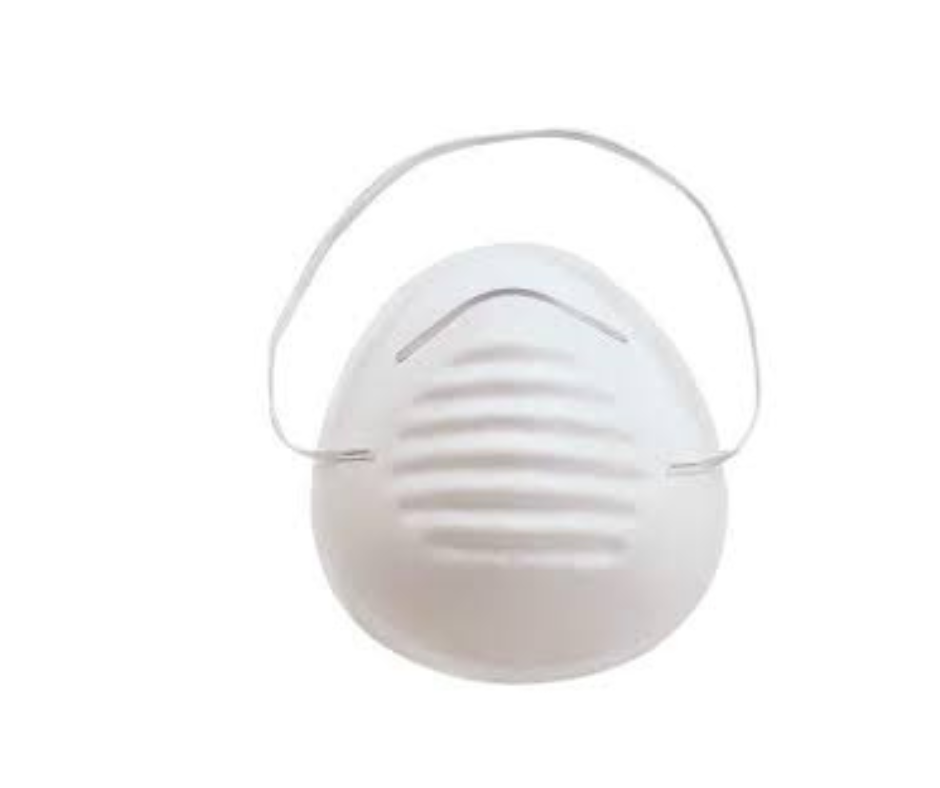 Dust Mask - Lightweight Non-woven Fabric , Ergonomic Design With Adjustable Nose Clip & Elastic Ear Loops For Extended Industrial Wear
