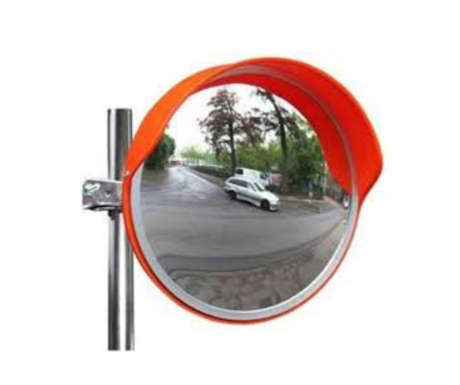 Black And Yellow Convex Mirror