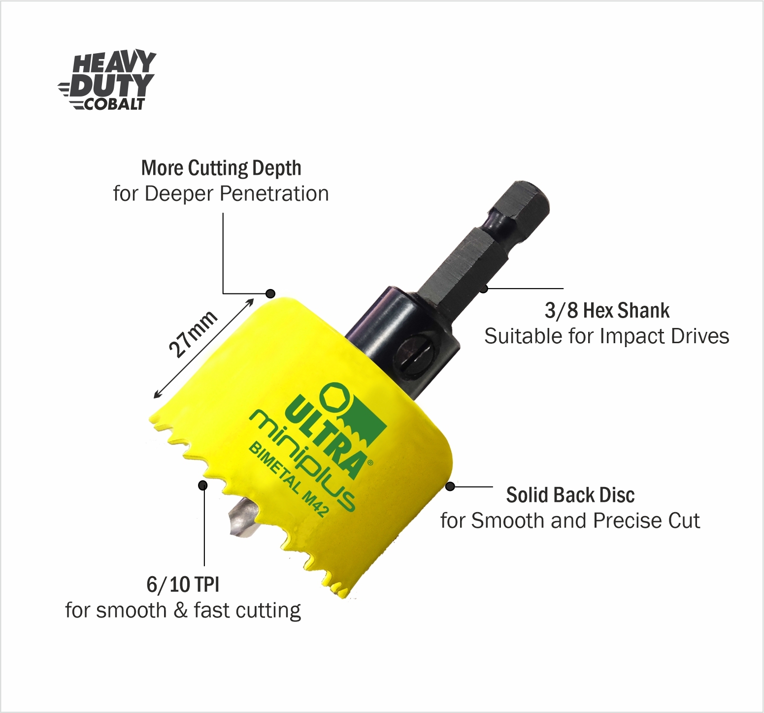 Ultra Miniplus Bimetal M42 8% Cobalt Hole Saws