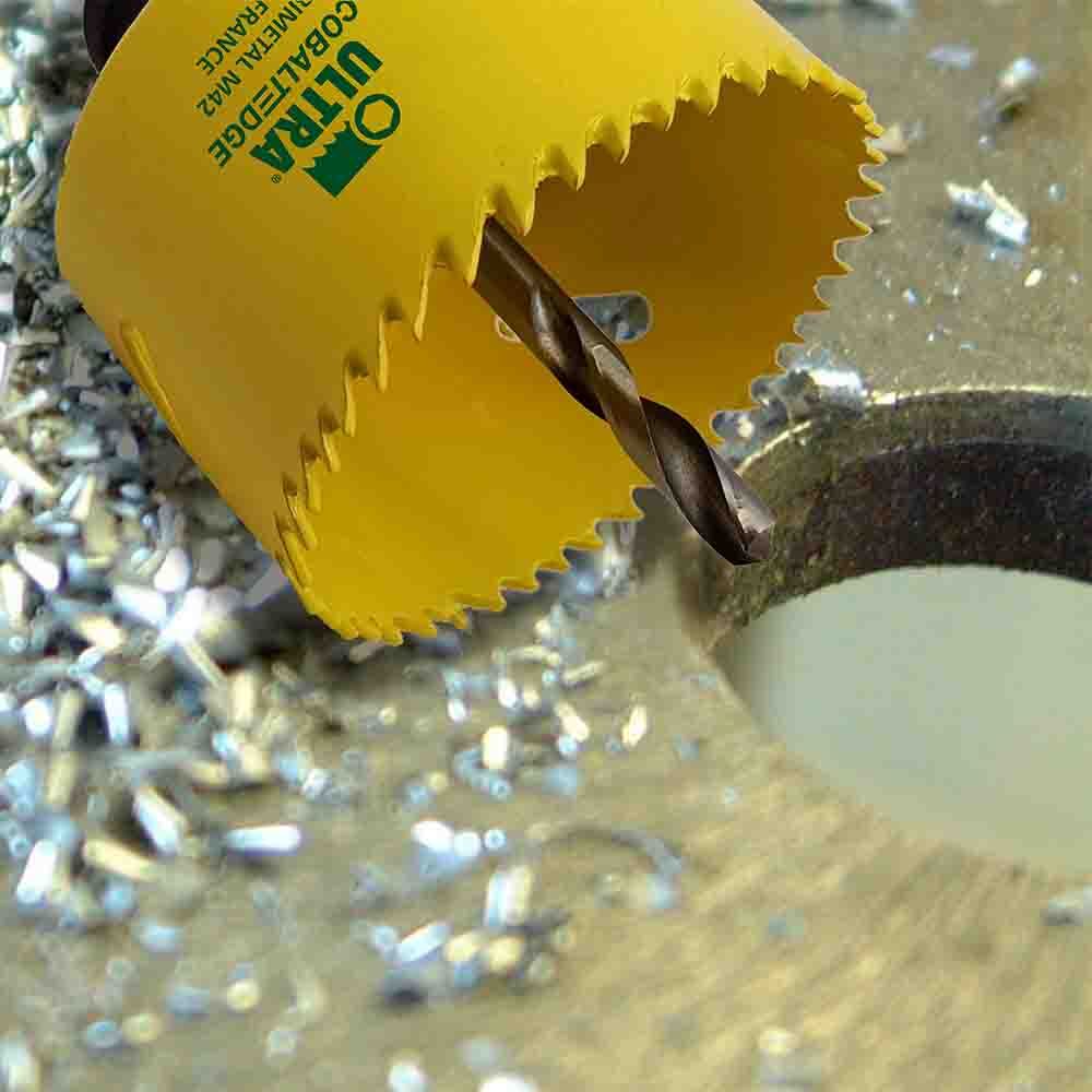 Ultra Cobalt Edge Scy Hole Saw - Bimetal M42 8% Cobalt, 14-235mm Yellow | Enhanced 5.5 Tpi Positive Rake Teeth, Extra Gullet For Material Penetration, Solid Backer For Stability