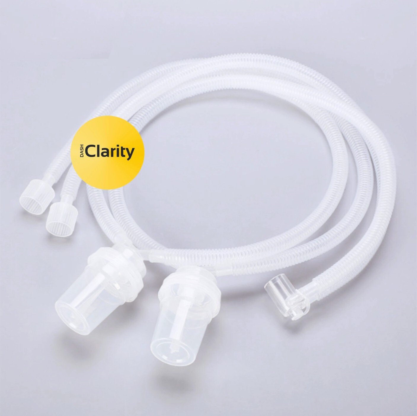 Neonatal Ventilator Circuit With Double Water Trap - Plastic, Blue Transparent/white Transparent | Enhanced Moisture Control, Reliable Ventilation System