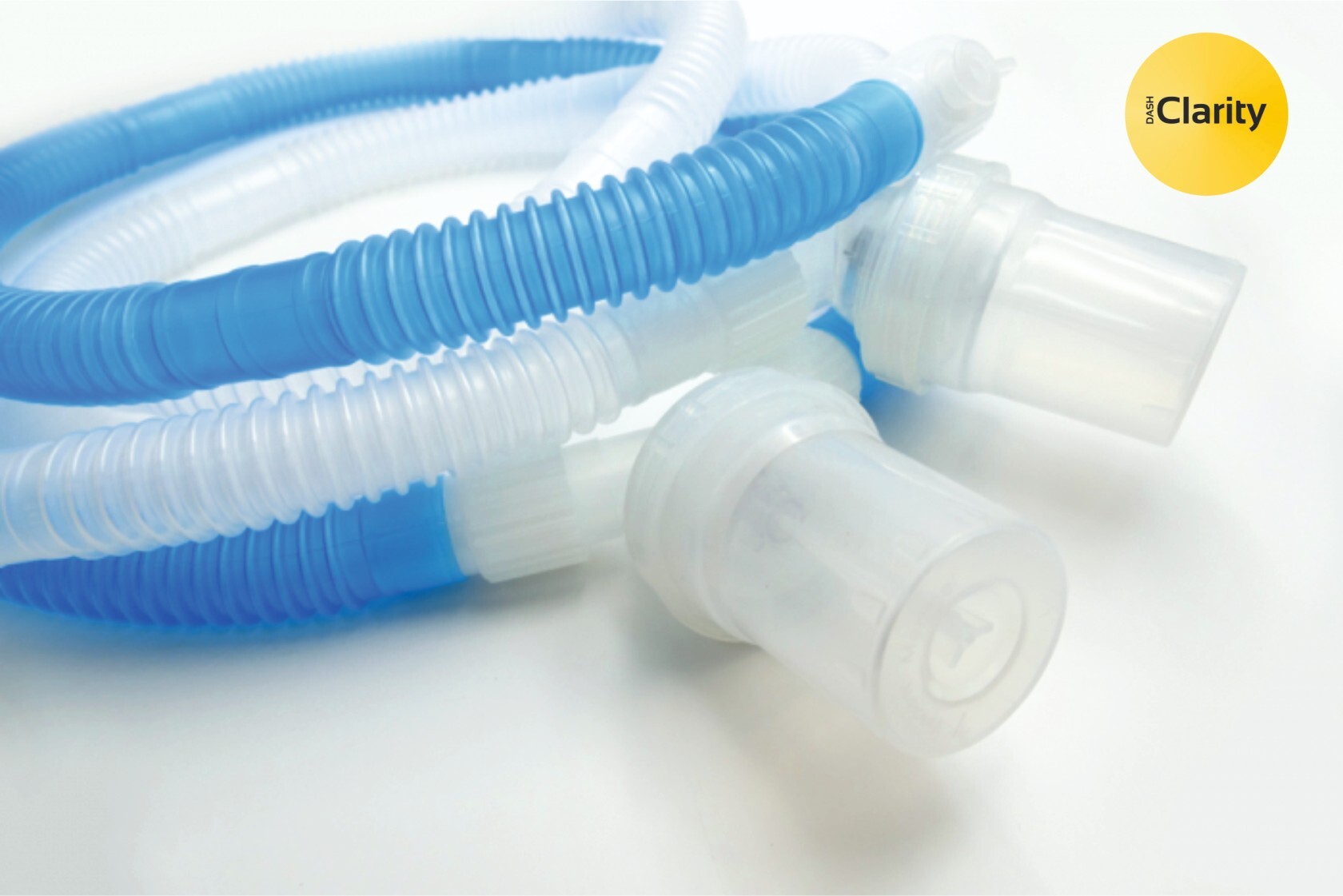 Neonatal Ventilator Circuit With Double Water Trap - Plastic, Blue Transparent/white Transparent | Enhanced Moisture Control, Reliable Ventilation System