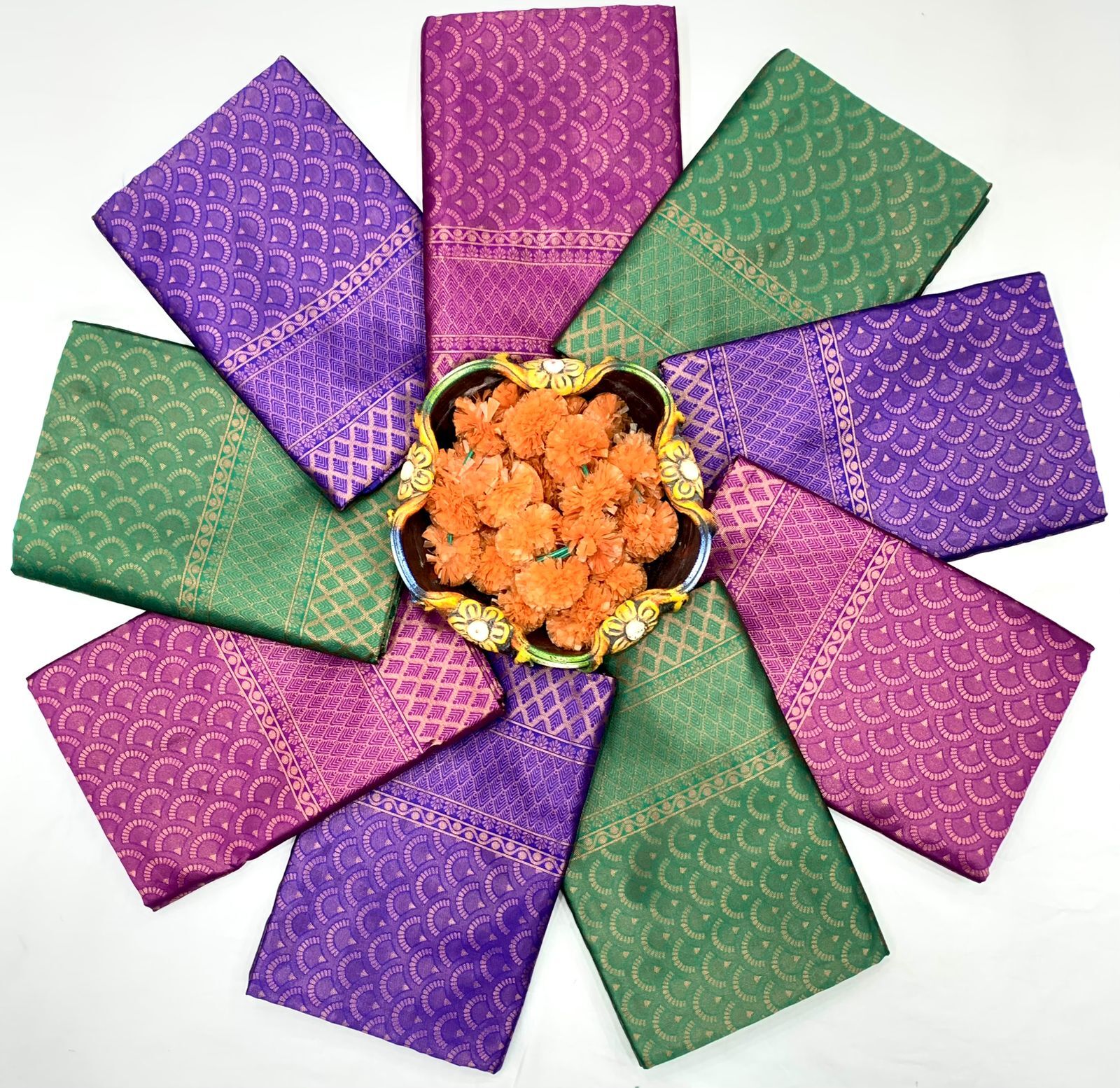 Soft Lichi Saree - Soft Lichi Silk Cloth, Beautiful Rich Pallu & Jacquard Work , Ethnic Indian Design With Exclusive Jacquard Border Blouse