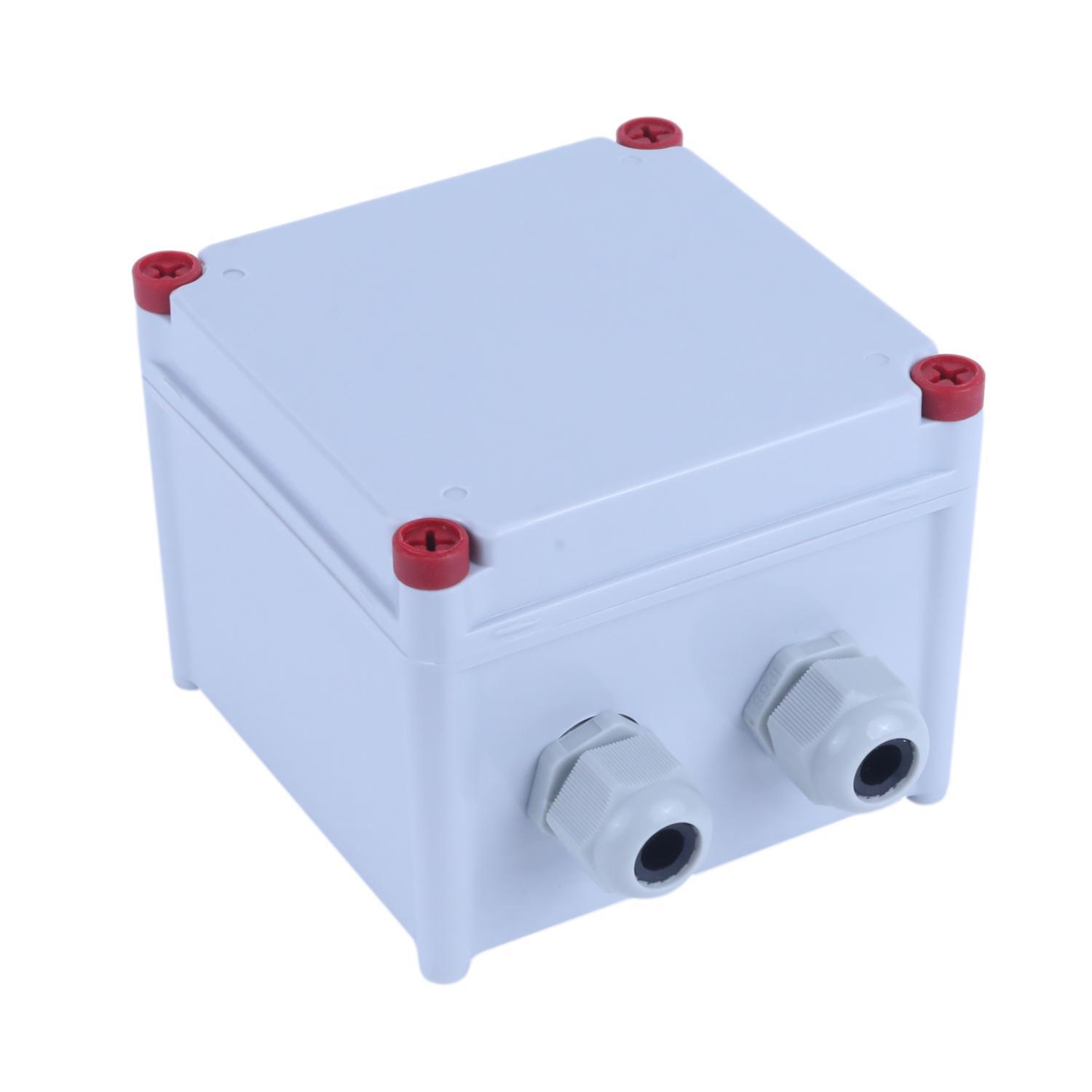 Terminal Junction Box - 100x100x80 Mm | Ip67 Waterproof, Abs Material, Fitted Pg13.5 Glands, 4 Terminal Blocks For Industrial Wiring, Iot And Sensor Applications