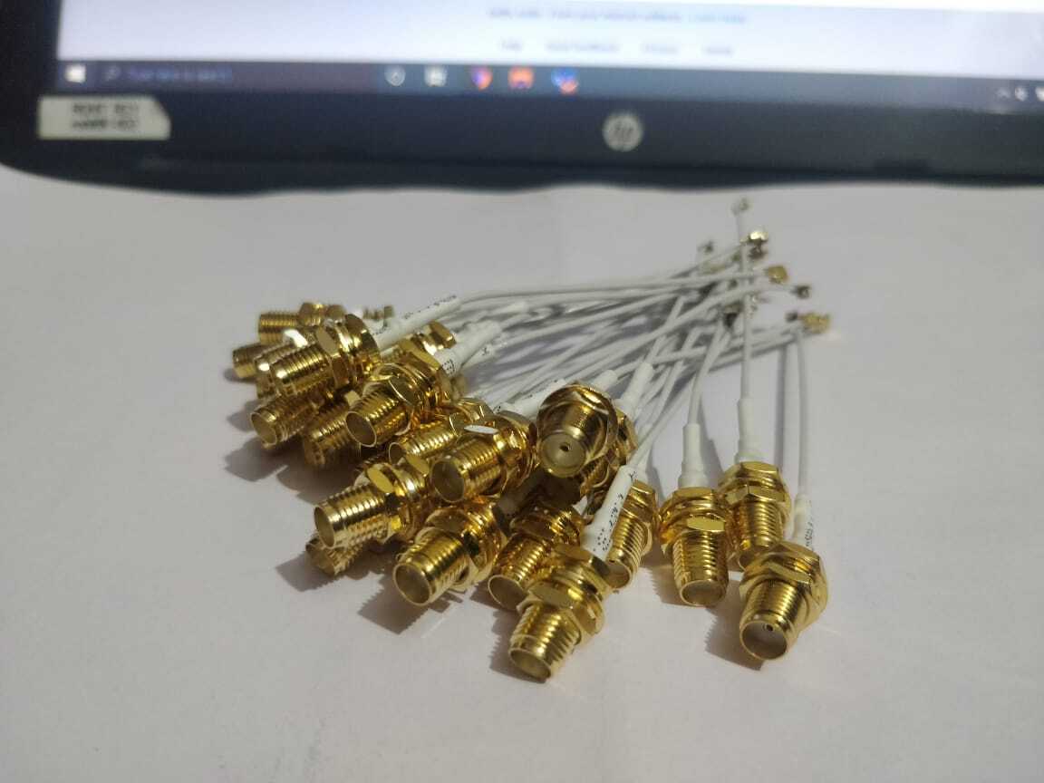 Rg316 Sma Male Right Angle Open Cable - Brass Conductor, 1 Meter Length, Silver Connector, 50 Ohm Impedance, Black Pvc Jacket, Medium Voltage, 12 Months Warranty | Telecommunication Application, Single Core, Plastic Shield Material, Dielectric Strength: 4000