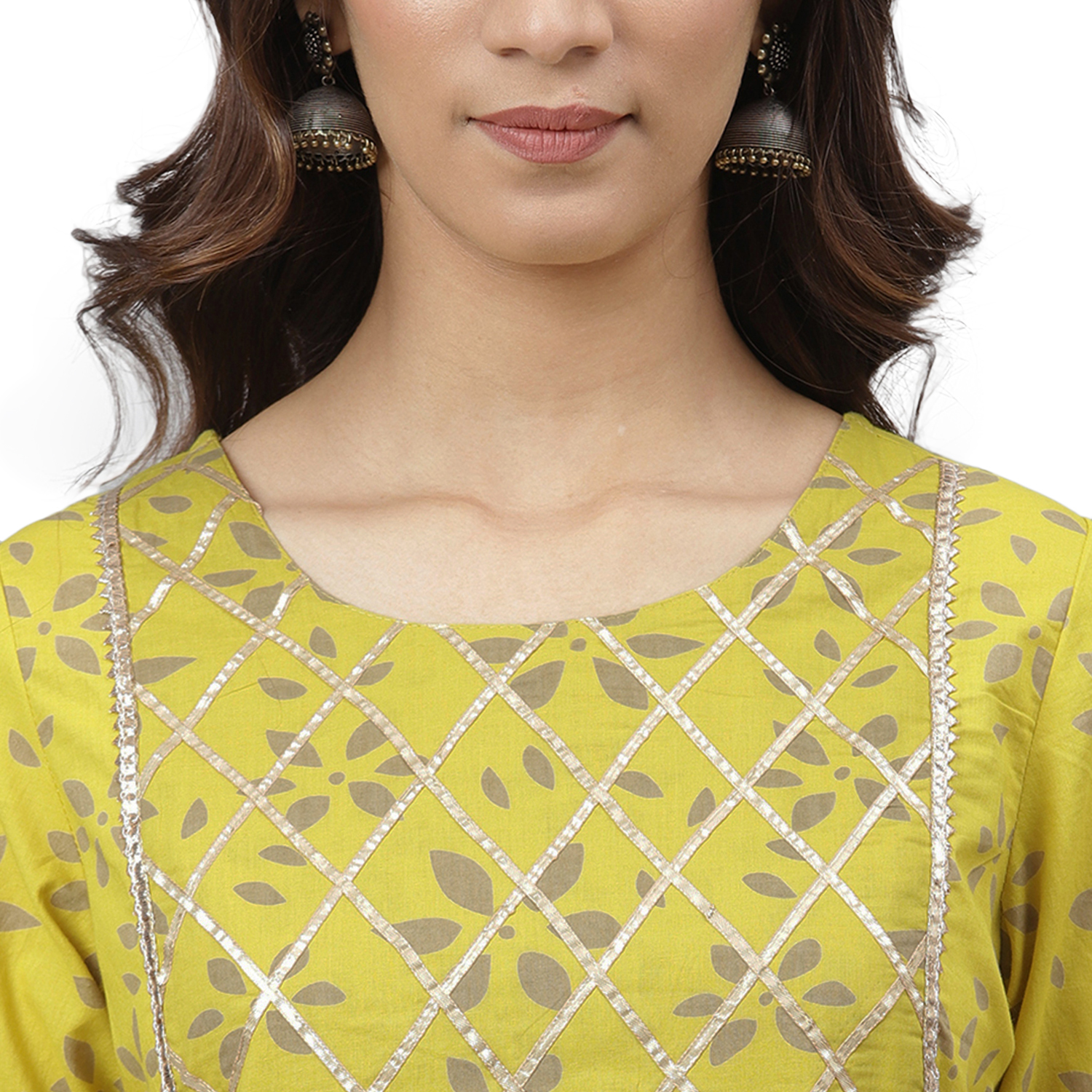 Ladies Cotton Kurti - Size S To Xxl, Yellow Printed Kurti | 3-4th Sleeve, Washable, Waterproof, Casual And Ethnic Style For All Seasons