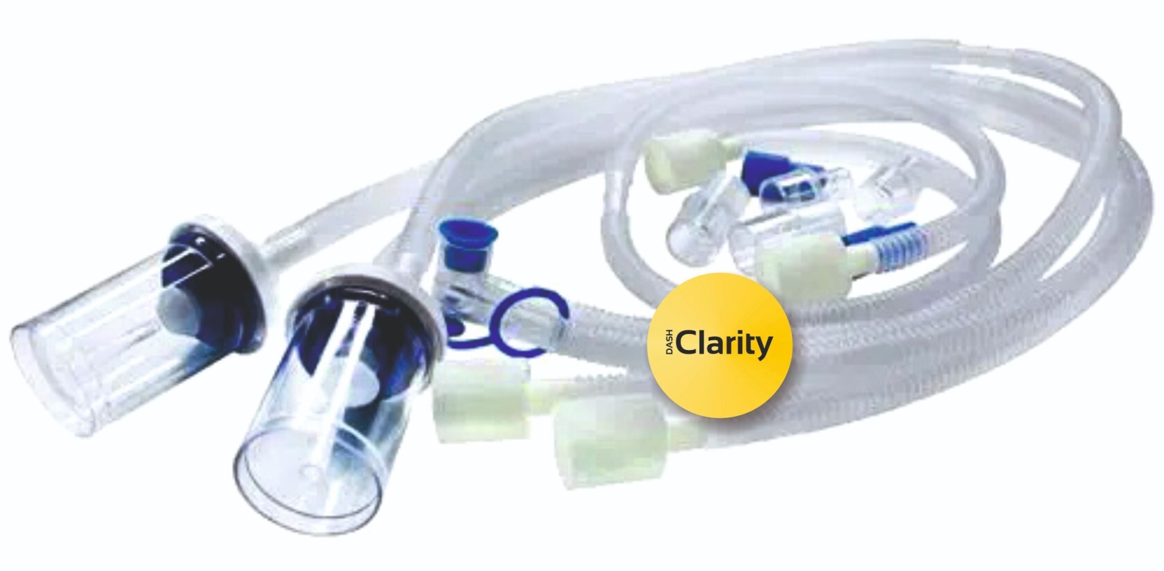 Neonatal Breathing Circuit With Water Trap - Plastic Material, White Transparent Color | Optimized Moisture Control, Double Water Trap Feature
