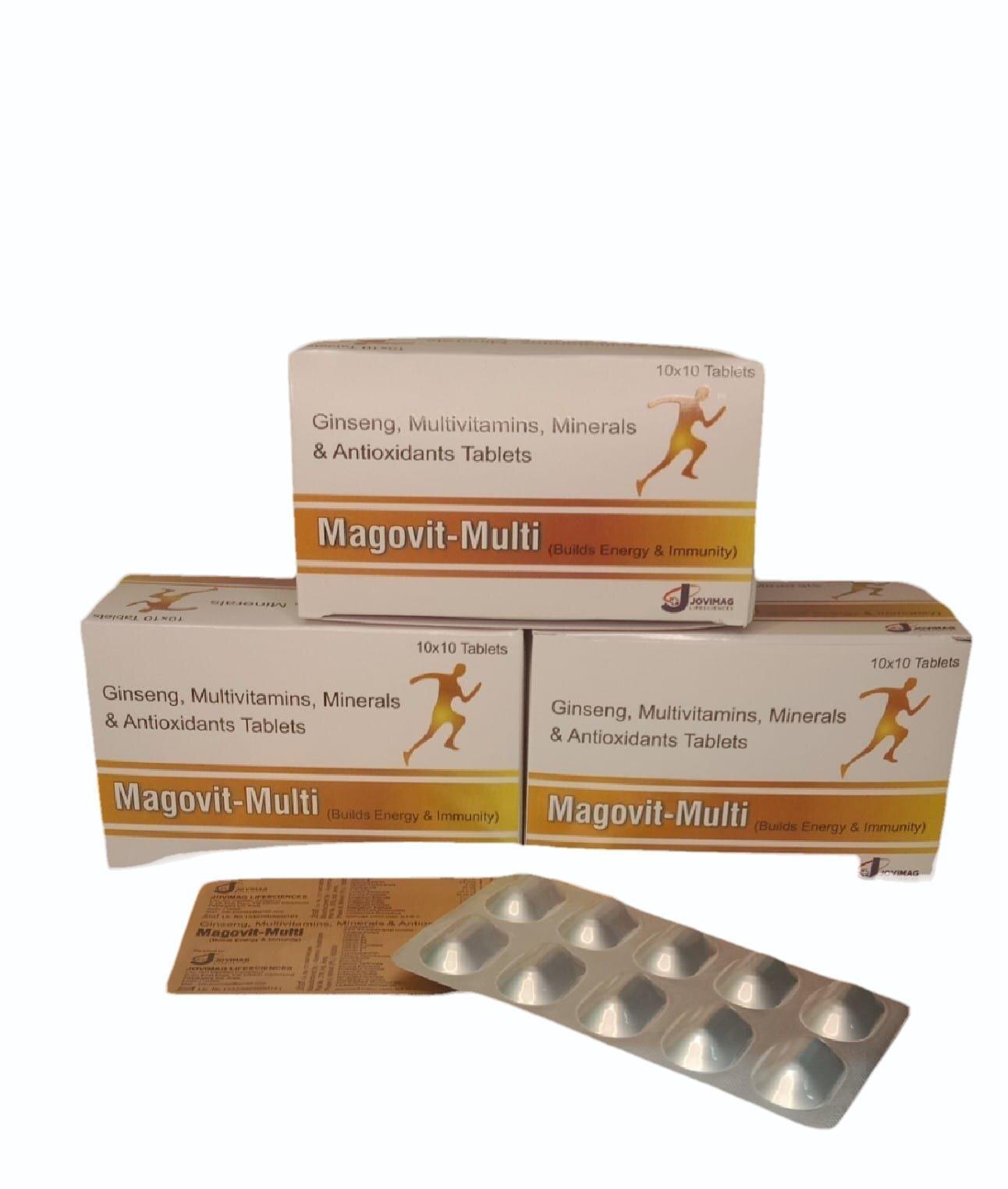Magovit-multi:- Ginseng Multivitamin Multiminerals Antioxidant Tablet