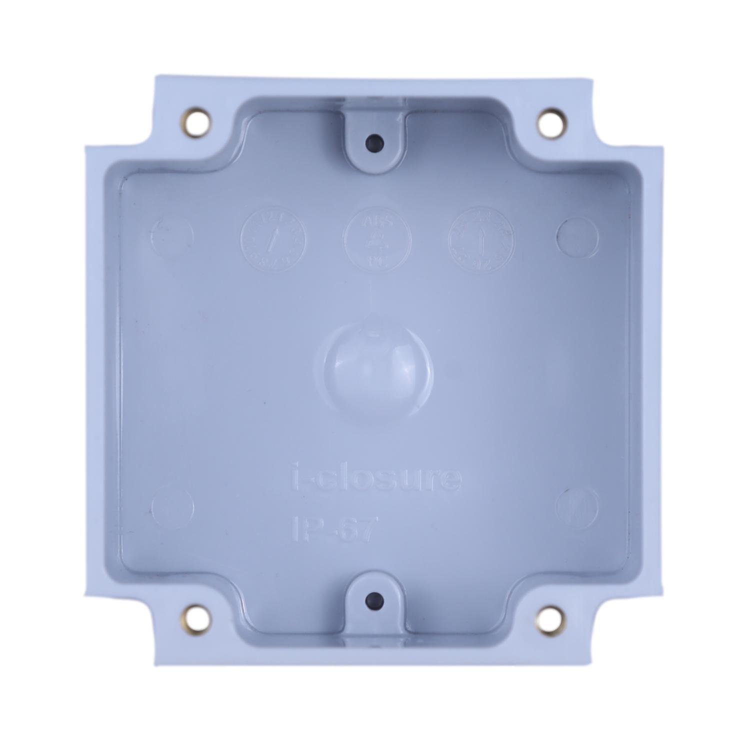Abs Enclosure 80 X 82 X 55 Mm Grey Ip67 - Abs Virgin Material, 80 X 82 X 55 Mm, Ip65 Waterproof, 3 Mm Thick Wall, Easy Mounting, 1-year Warranty