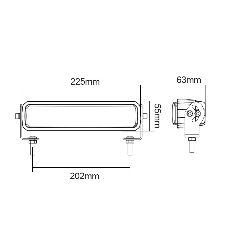 Black Led Overhead Crane Warning And Safety Light