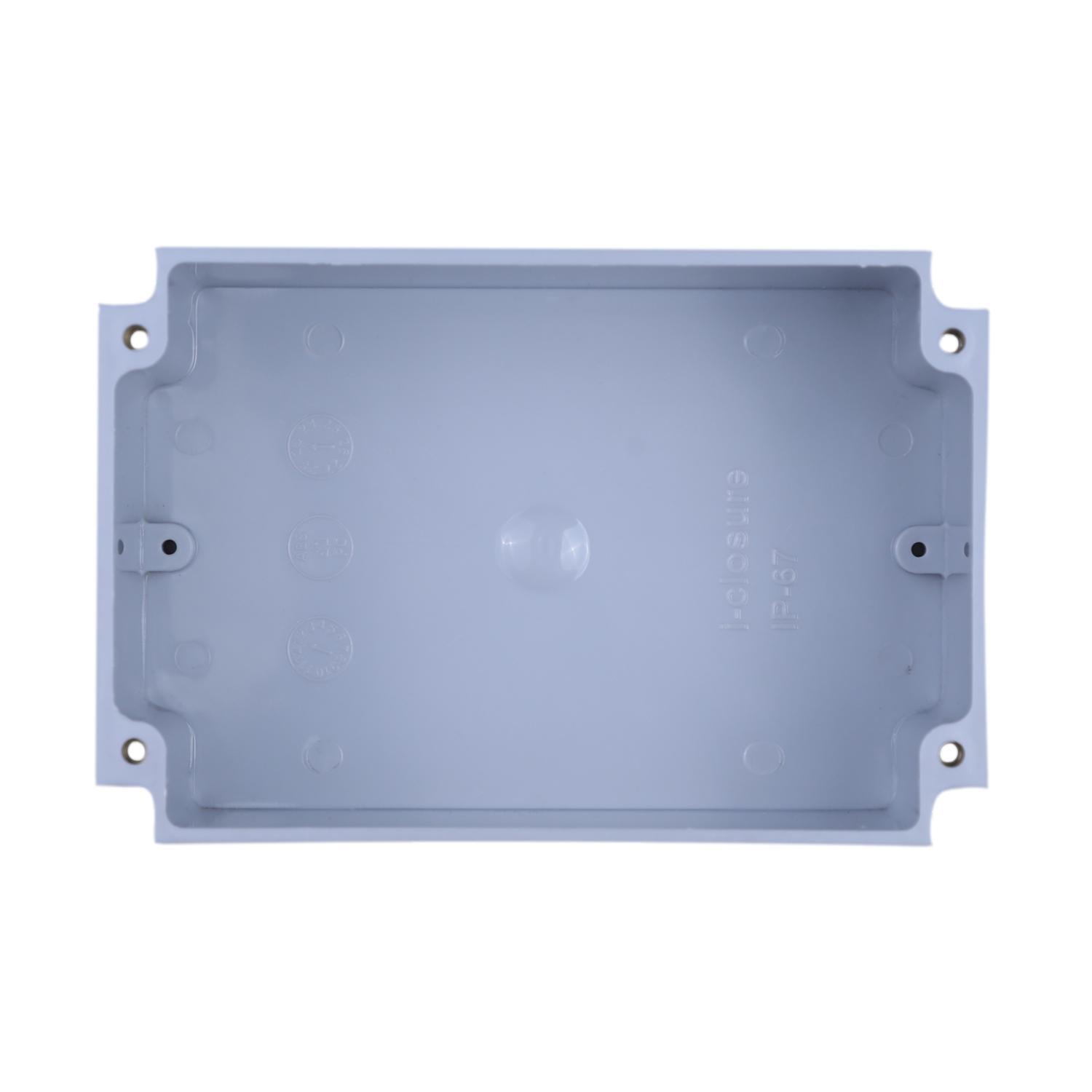 Abs Enclosure 120 X 80 X 85 Mm Grey Ip67 - Waterproof Ip67, 3mm Thick Wall, Brass Insert, Outside Panel Mounting, Ideal For Iot & Electronics