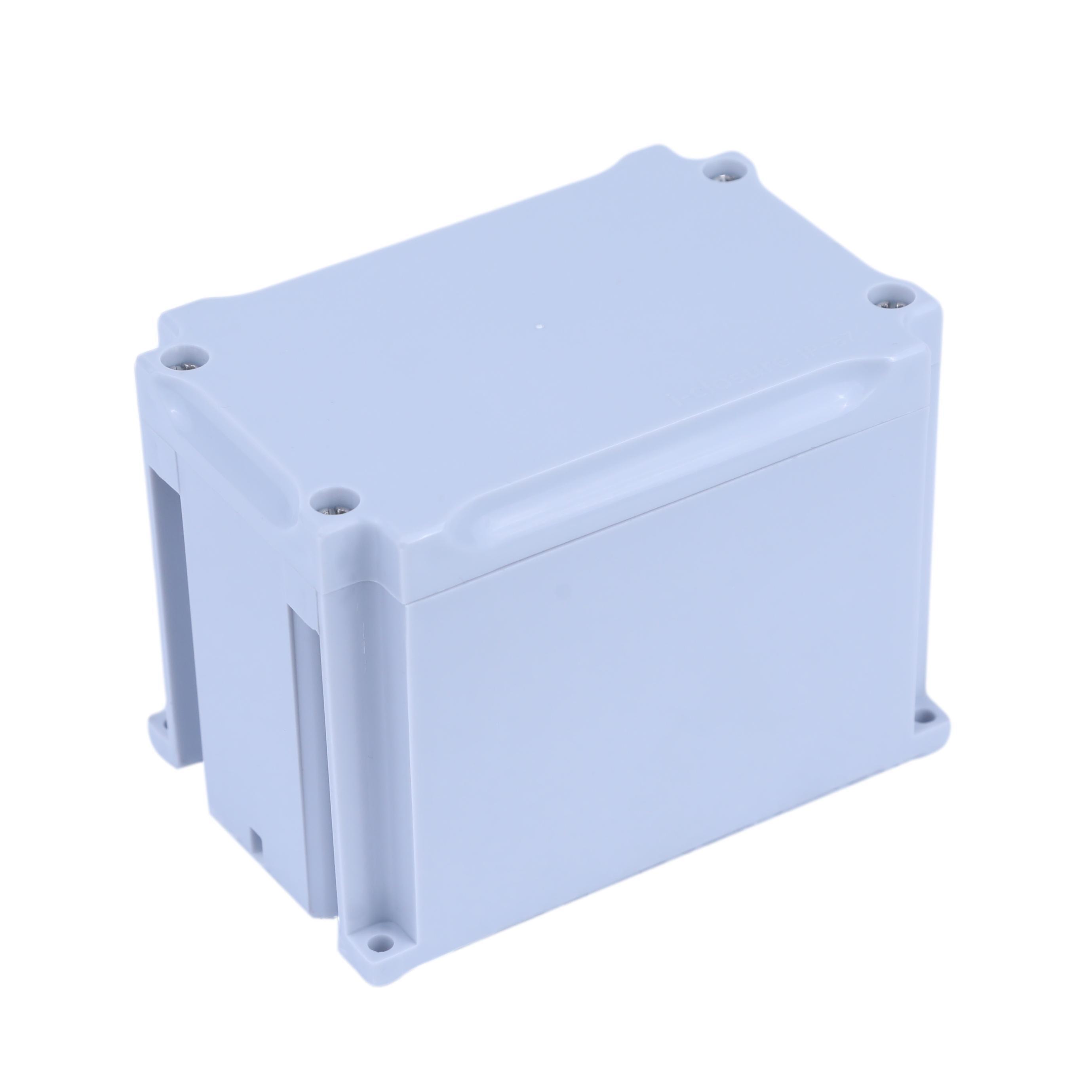Abs Enclosure 120 X 80 X 85 Mm Grey Ip67 - Waterproof Ip67, 3mm Thick Wall, Brass Insert, Outside Panel Mounting, Ideal For Iot & Electronics