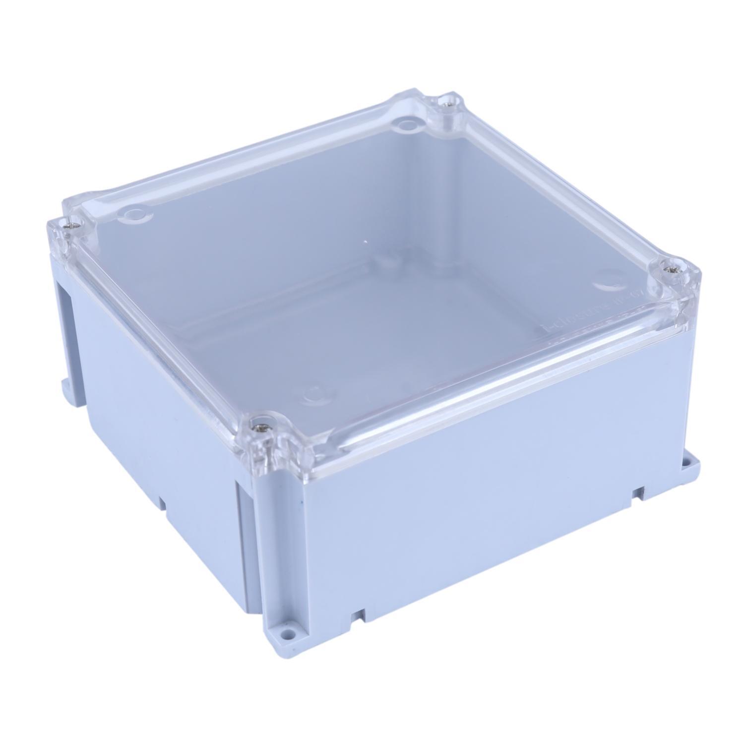 Abs Waterproof Enclosure 150x150x70mm - Ip67, Transparent Color, 2.5mm Wall Thickness, Easy Mounting For Electronics & Iot Applications