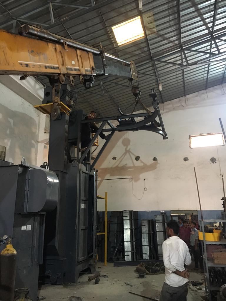 Y Type Shot Blasting Machine - Hard Metal Cabinet, Perforated Floor Plates, Two Belt Driven Wheels | Abrasive Recycling, Automatic Control, Efficient Blasting, High Throughput