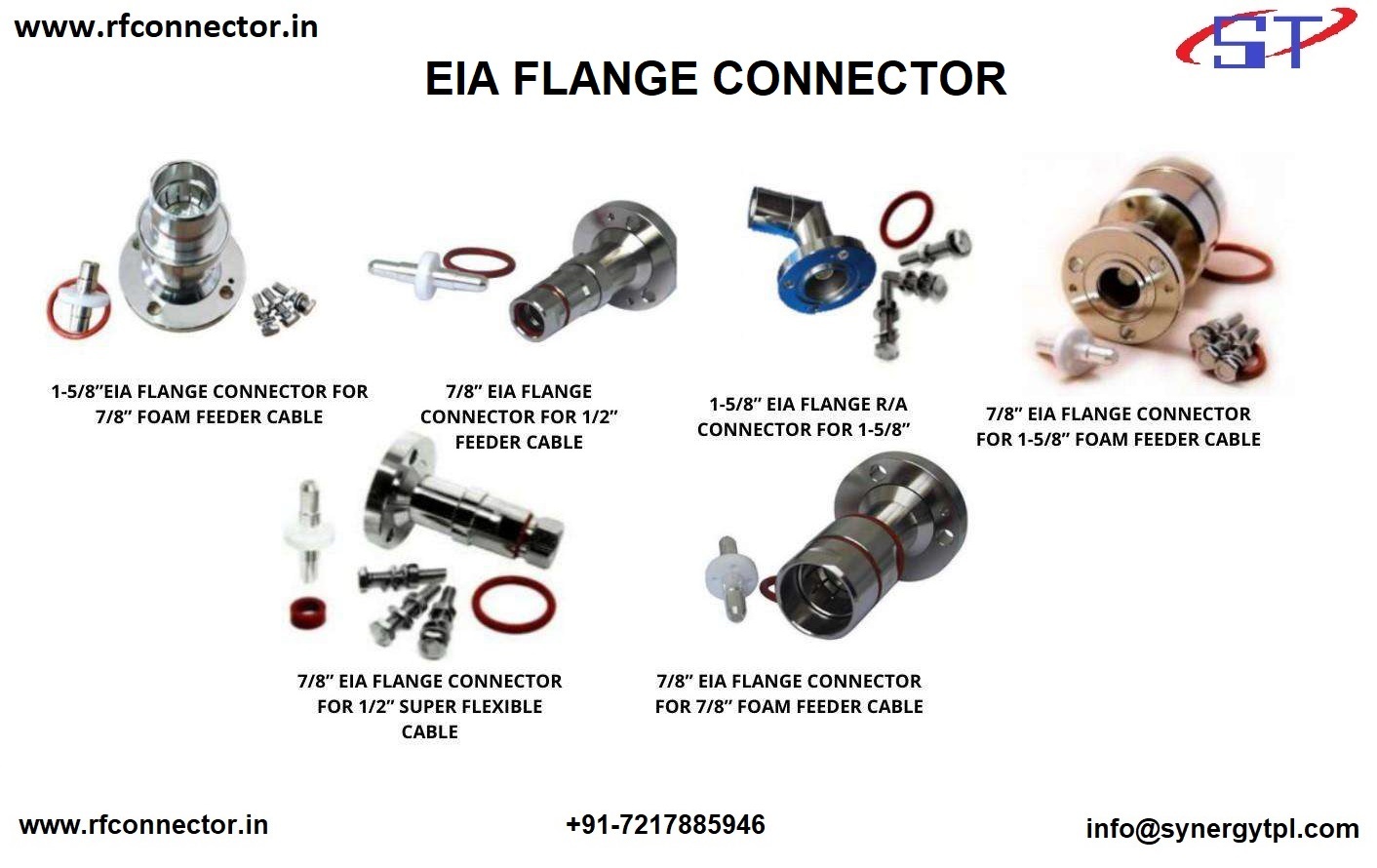 Earthing Kit For 1/2 Feeder Cable - Ms/ss, Size 1/2, Power 300v, Weight 2-2.5g | Applications: Ibs & Bts, Function: Connector, Voltage: 300v