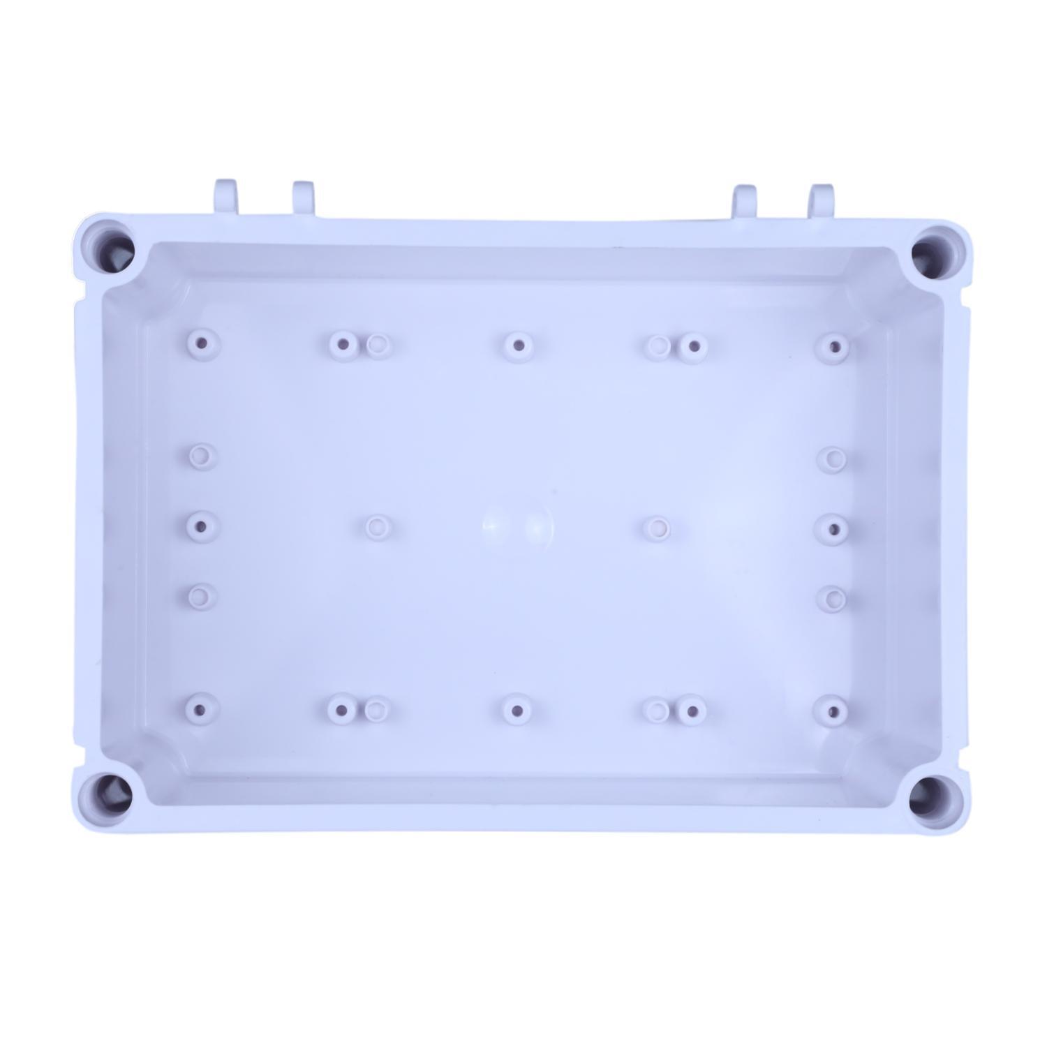 Pc Abs Enclosure 290 X 200 X 130 Mm Ip67 - 3 Mm Thick Virgin Abs Material, Transparent Top Cover, Waterproof, Ik08 Impact Resistance, Wall Mounting
