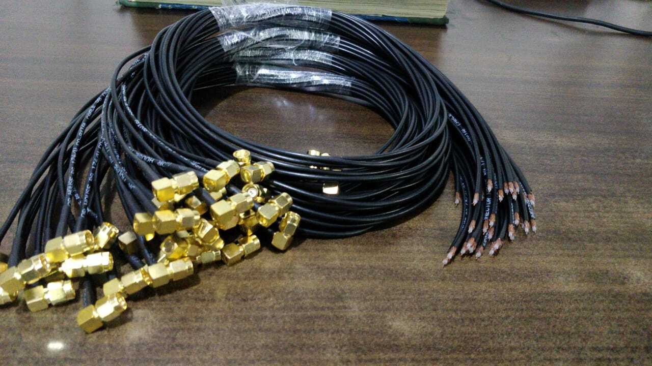 Mcx Male Right Angle To Mcx Male Right Angle Rg316 Pigtail Cable 25cm - Rg316, 25cm Length, Black, 50 Ohm Impedance, 0.94mm Conductor Diameter, 85% Velocity Of Propagation