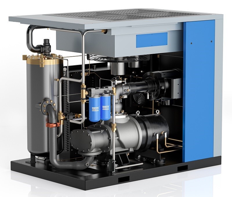 Diamond Screw Air Compressor - Color: Orange