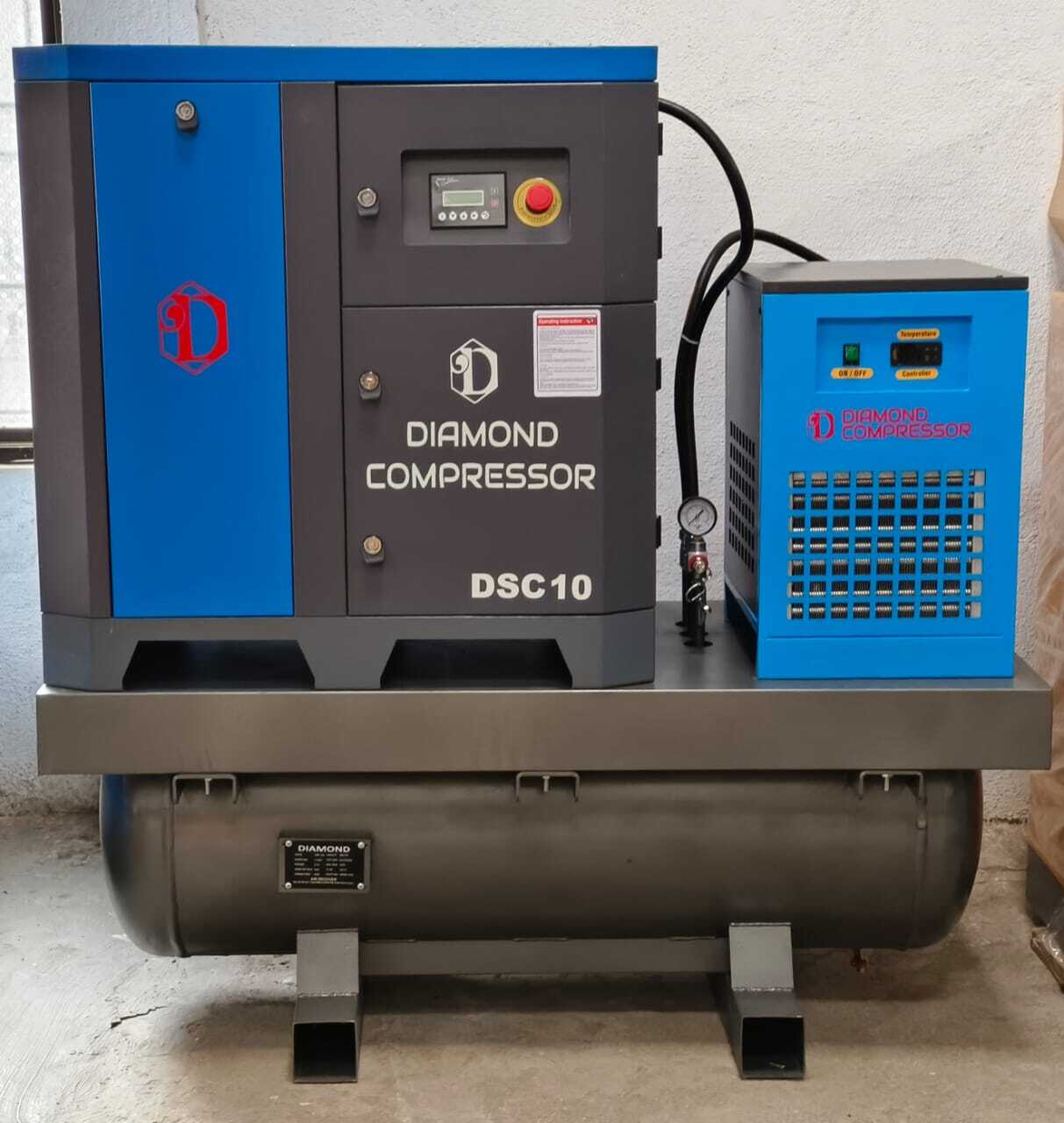 Lubricated Rotary Screw Air Compressor - Usage: Industrial
