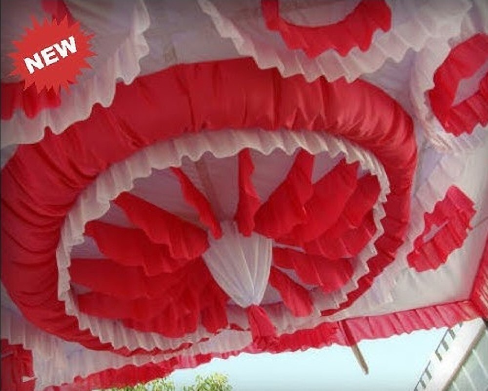Mandap Ceiling Decoration - Good Material, Full Size, All Colors | Quick Dry, Washable, Strong Density, Perfect Weight, Super Width