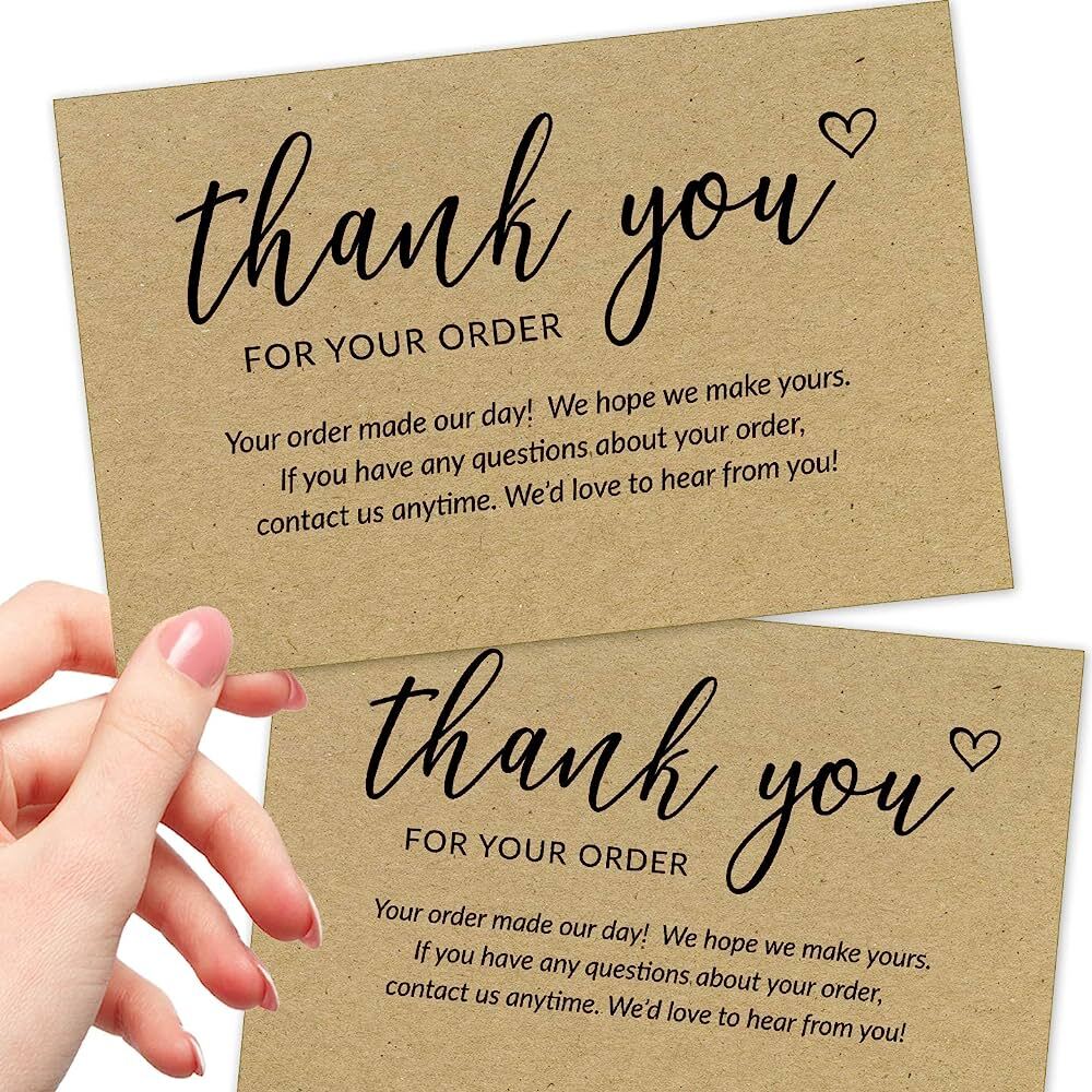 Glossy 2 X 2 Inch Thank You Card