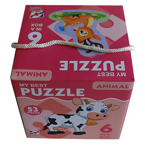 Animal Puzzle Games - High-Quality Plastic, 53 Pieces Set | Vibrant Colors, Enhances Problem-Solving Skills & Hand-Eye Coordination