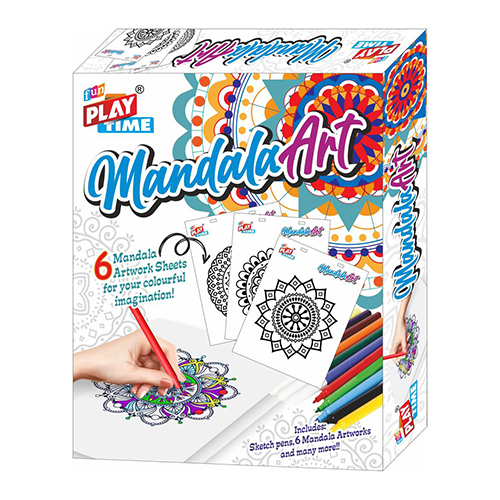Mandala Art Toy - High-Quality Plastic, Vibrant Colors for Children 5-12 Years | Manual Creativity Game for Fine Motor Skills and Hand-Eye Coordination