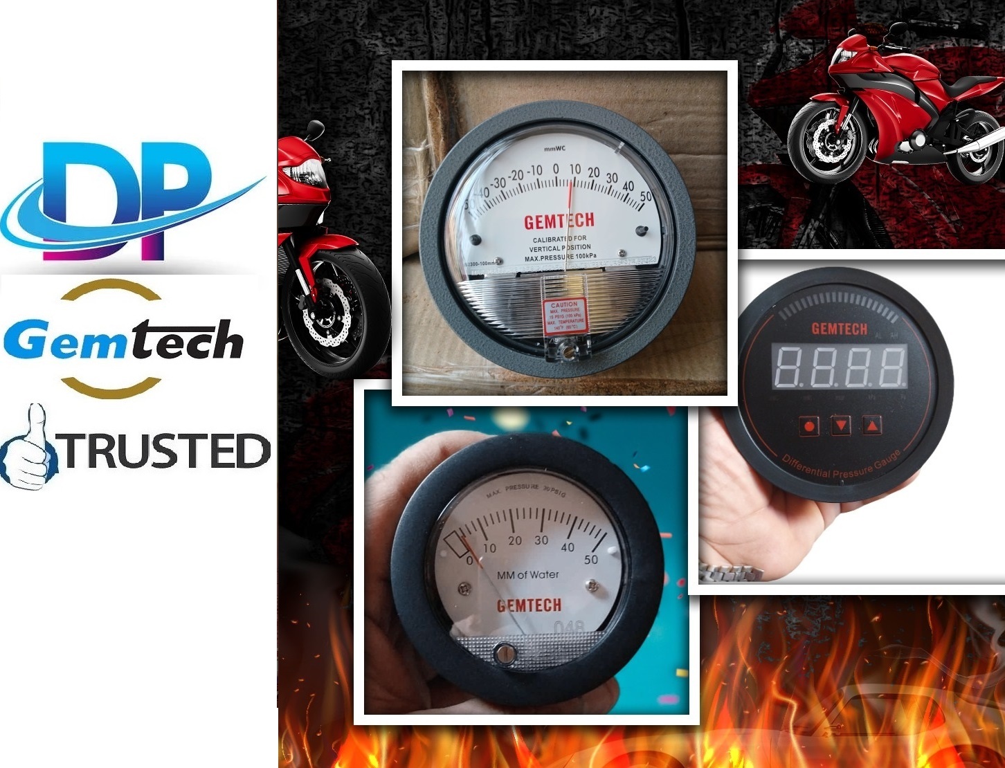 Gemtech Differential Pressure Gauge Dealers Near Yashoda Hospital Nehru Nagar Ghaziabad