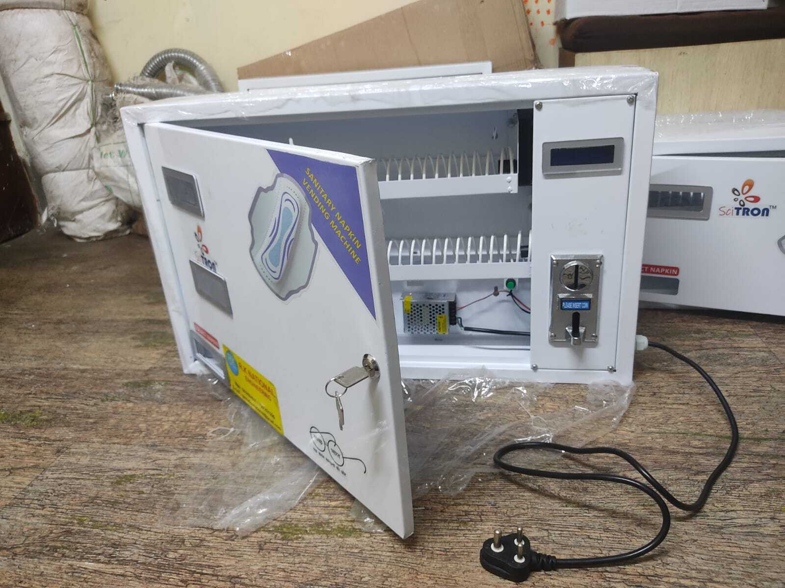 Sanitary Napkin Vending Machine - Automatic Operation, Coin Power Source, Medical Level Usage | Plug And Play Convenience