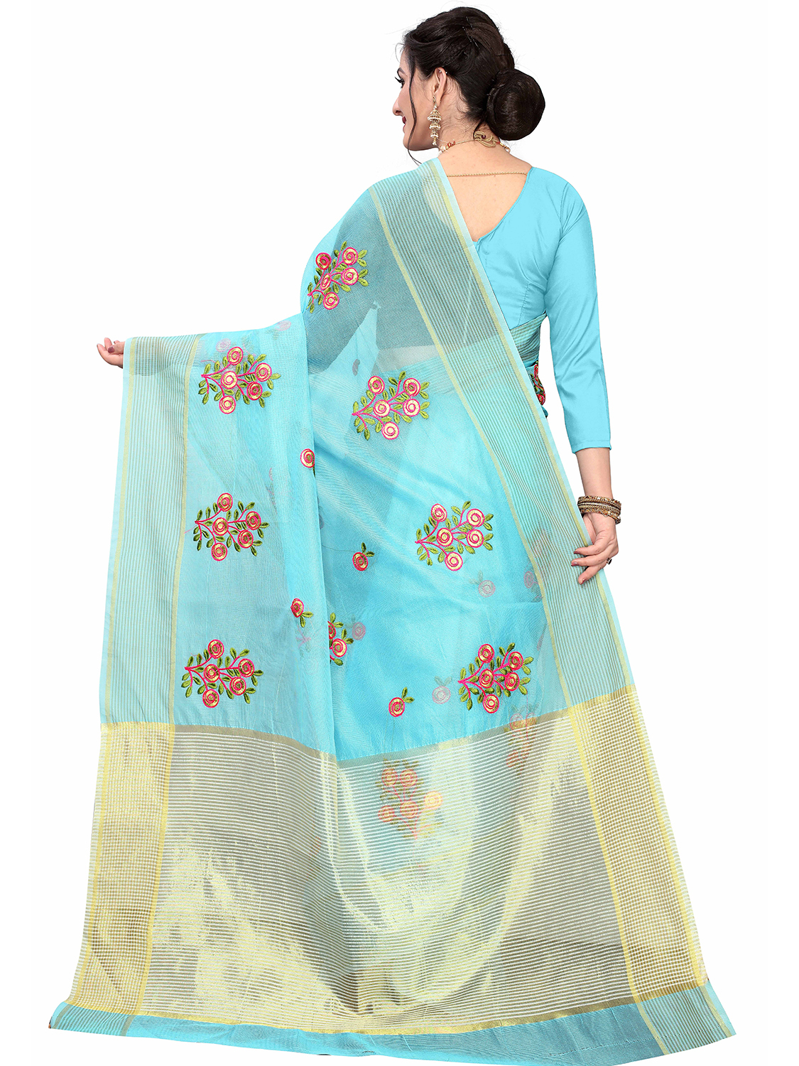 Floral Embroidery Saree