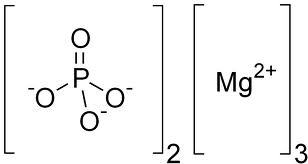 Magnesium Phosphate - Molecular Formula Mg3(PO4)2, Molar Mass 262.85 g/mol, White Solid Appearance, Insoluble in Water, Melting Point 1300 °C